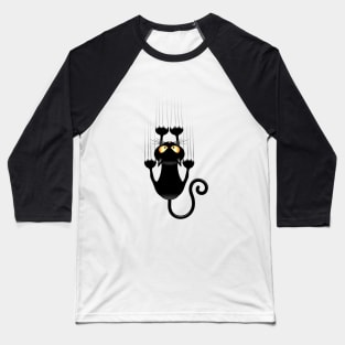 Black cat Baseball T-Shirt